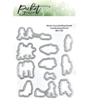 Picket Fence Studios Winter Scene Building People 3x4 Inch Dies ( (BB-173D) (OUTLET) Picket Fence Studios Winter Scene Building People 3x4 Inch Dies ( (BB-173D) (OUTLET)