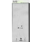 Picket Fence Studios Winter Forest Scenery 4x10 Inch Stencil (SC-259) (OUTLET)