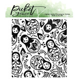 Picket Fence Studios Nesting Dolls 4x4 Inch Clear Stamps (BB-171) (OUTLET)