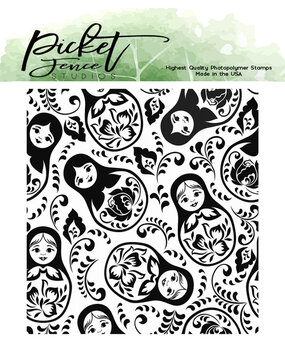 Picket Fence Studios Nesting Dolls 4x4 Inch Clear Stamps (BB-171) (OUTLET)
