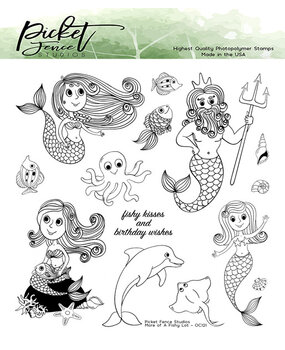 Picket Fence Studios More of a Fishy Lot 6x6 Inch Clear Stamps (OC-121) (OUTLET)