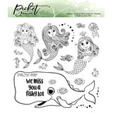 Picket Fence Studios A Fishy Lot 6x6 Inch Clear Stamps (OC-120) (OUTLET)
