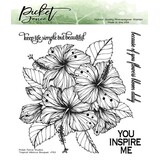 Picket Fence Studios Tropical Hibiscus Bouquet 6x6 Inch Clear Stamps (F-153) (OUTLET)