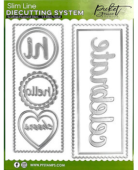 Picket Fence Studios Scallop Framed Slim Line Die Cutting System (SDCS-113) (OUTLET)