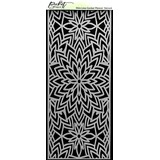 Picket Fence Studios Slim Line Center Flower 4x10 Inch Stencil (SC-235) (OUTLET)