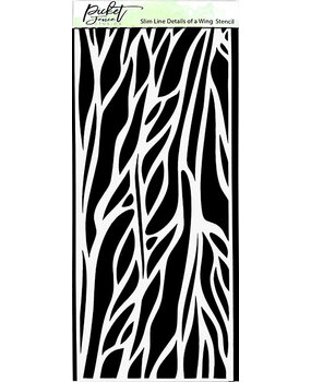 Picket Fence Studios Slim Line Details of a Wing 4x10 Inch Stencil (SC-233) (OUTLET)