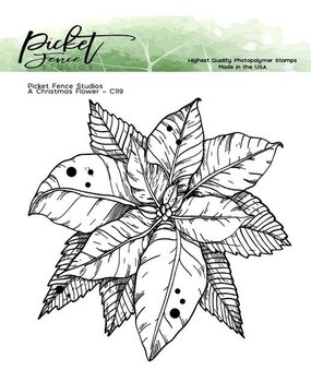 Picket Fence Studios A Christmas Flower 4x4 Inch Clear Stamps (C-119) (OUTLET)