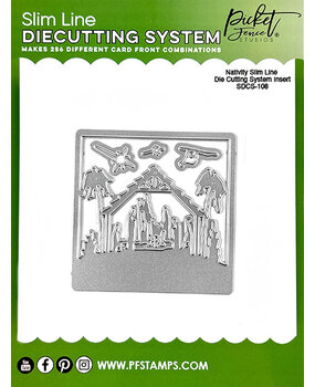 Picket Fence Studios Nativity Slim Line 4x4 Inch Die Cutting System Insert (SDCS-108) (OUTLET)