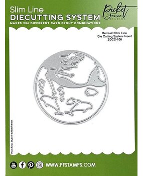 Picket Fence Studios Mermaid Slim Line 6x6 Inch Die Cutting System Insert (SDCS-106) (OUTLET)