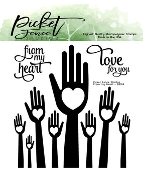 Picket Fence Studios From My Heart 4x4 Inch Clear Stamps (BB-164) (OUTLET)