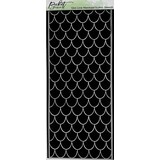 Picket Fence Studios Slim Line Mermaid Scales 4x10 Inch Stencil (SC-225) (OUTLET)