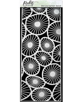 Picket Fence Studios Slim Line Lily Pads 4x10 Inch Stencil (SC-221) (OUTLET)