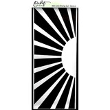 Picket Fence Studios Slim Line Rising Sun 4x10 Inch Stencil (SC-220) (OUTLET)