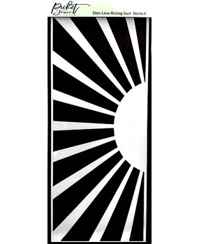 Picket Fence Studios Slim Line Rising Sun 4x10 Inch Stencil (SC-220) (OUTLET)