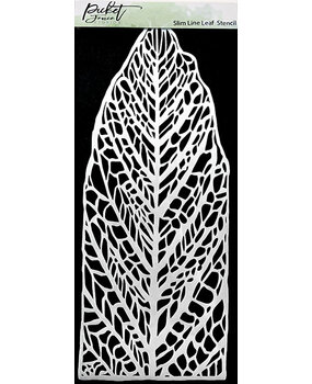 Picket Fence Studios Slim Line Leaf Stencil (SC-196) (OUTLET)