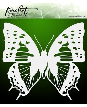 Picket Fence Studios Dart Butterfly 6x6 Inch Stencil (SC-187) (OUTLET)