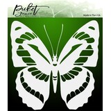 Picket Fence Studios Flutter Butterfly 6x6 Inch Stencil (SC-184) (OUTLET)