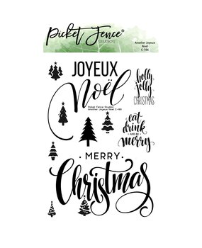 Picket Fence Studios Another Joyeux Noel 4x6 Inch Clear Stamps (C-166) (OUTLET)