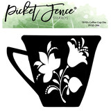 Picket Fence Studios 1970's Coffee Cup 4x6 Inch Metal Dies (PFSD-394) (OUTLET)