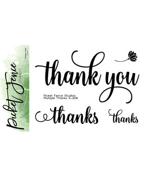 Picket Fence Studios Multiple Thanks 3x4 Inch Clear Stamps (S-208) (OUTLET)