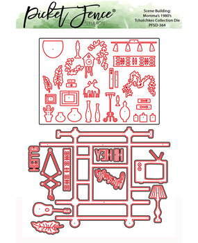 Picket Fence Studios Scene Building: Momma's 1980's Tchotchkes Collection Metal Dies (11pcs) (PFSD-364) (OUTLET)