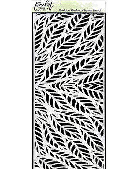 Picket Fence Studios Slim Line Shadow of Leaves 4x10 Inch Stencil (SC-316) (OUTLET)