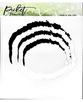 Picket Fence Studios Horizontal Messy Watercolor Blending 6x6 Inch Stencil (SC-291) (OUTLET)