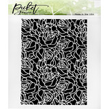 Picket Fence Studios Rose Lines 6x6 Inch Stencil (SC-298) (OUTLET)