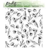 Picket Fence Studios Blossoms 4x4 Inch Clear Stamps (F-169) (OUTLET)