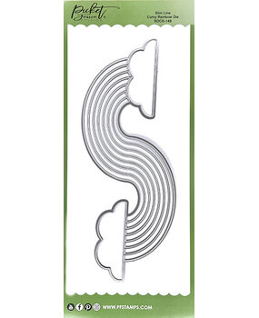 Picket Fence Studios Slim Line Curvy Rainbow 4x10 Inch Dies (SDCS-149) (OUTLET)