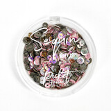 Picket Fence Studios Pink Camo Sequin Mix (SQ-146) (OUTLET)