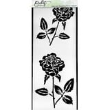 Picket Fence Studios Slim Line Blending Roses 4x10 Inch Stencil (SC-274) (OUTLET)