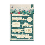 P13 Naturalist Light Chipboard Embellishments 07 ENG (10pcs) (P13-NAT-55) (OUTLET)