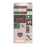 P13 Naturalist Chipboard Stickers 01 (22pcs) (P13-NAT-34) (OUTLET)