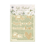 P13 Love and Lace Light Chipboard Embellishments 06 Deco Base Shaker ENG (P13-LAL-55) (OUTLET)
