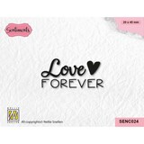 Nellie Snellen Sentiments Clear Stamps Love Forever (SENC024) (OUTLET)