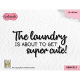 Nellie Snellen Sentiments Clear Stamps Super Cute Laundry (SENC021) (OUTLET)