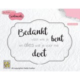 Nellie Snellen Dutch Sentiments Clear Stamps Bedankt voor wie je bent... (SENC010) (OUTLET)
