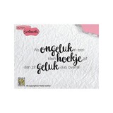 Nellie Snellen Dutch Sentiments Clear Stamps Als ongeluk in een klein hoekje zit dan... (SENC001) (OUTLET)