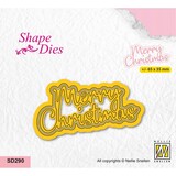 Nellie Snellen Shape Dies Teksten Merry Christmas (SD290) (OUTLET)