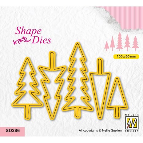 Nellie Snellen Shape Dies Christmas Trees (SD286) (OUTLET)