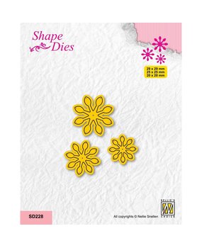 Nellie Snellen Shape Dies Set of 3 Flowers 7 (SD228) (OUTLET) Nellie Snellen Shape Dies Set of 3 Flowers 7 (SD228) (OUTLET)