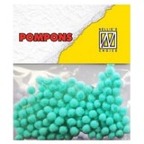 Nellie Snellen Pompons Mini 3mm Turquoise (100pcs) (POM027) (OUTLET)