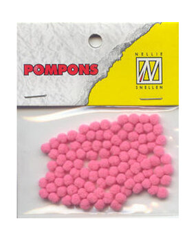 Nellie Snellen Pompons Mini 3mm Blossom Pink (100pcs) (POM021) (OUTLET) Nellie Snellen Pompons Mini 3mm Blossom Pink (100pcs) (POM021) (OUTLET)
