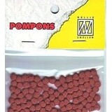 Nellie Snellen Pompons Mini 3mm Rust Brown (100pcs) (POM015) (OUTLET)