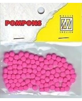 Nellie Snellen Pompons Mini 3mm Neon Pink (100pcs) (POM012) (OUTLET) Nellie Snellen Pompons Mini 3mm Neon Pink (100pcs) (POM012) (OUTLET)