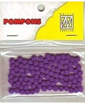 Nellie Snellen Pompons Mini 3mm Purple (100pcs) (POM010) (OUTLET) Nellie Snellen Pompons Mini 3mm Purple (100pcs) (POM010) (OUTLET)