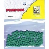 Nellie Snellen Pompons Mini 3mm Emerald Green (100pcs) (POM004) (OUTLET)