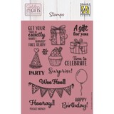 Nellie Snellen Golden Gifts Clear Stamp Celebrations (NSCS028) (OUTLET)
