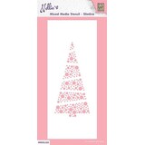 Nellie Snellen Mixed Media Stencil Slimline X-mas Tree (MMSSL-022) (OUTLET)